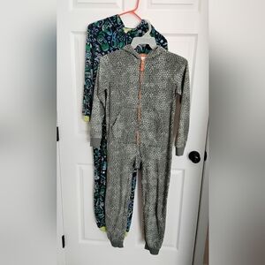 Cat & Jack Gray & Orange / Blue & Green Kids One Piece Footies